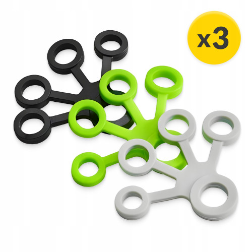 Резинка для фитнеса  4FIZJO 1-5 кг 3 шт Mix для пальцев и кисти - фото №2